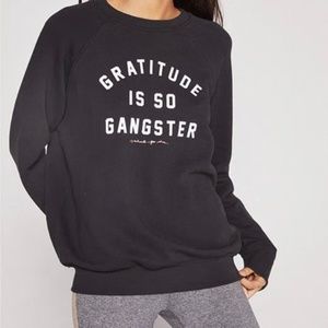 Spiritual Gangster Crewneck Sweatshirt 'Gratitude Is So Gangster' Size Medium